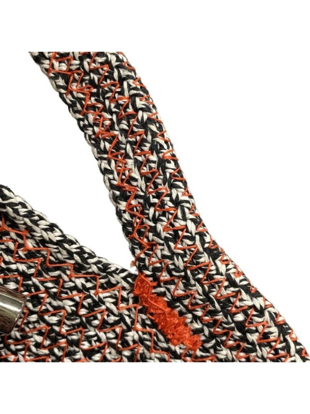 ★SOLD★ Balenciaga Handbag White Black Orange Leather X - Picture 11 of 15